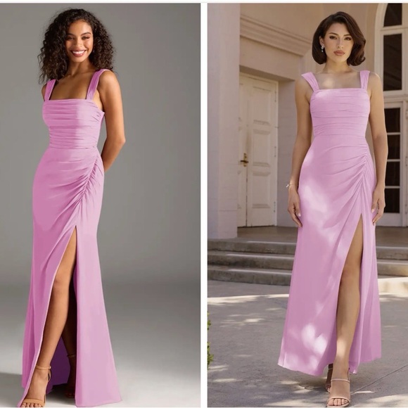 Azazie Jesaphine
Candy Pink Sheath Bow Chiffon Dress - Picture 5 of 7